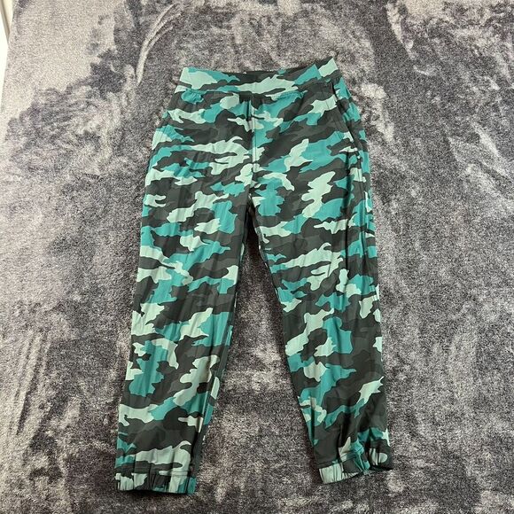 Lululemon Adapted State High-Rise Jogger Crop Heritage 365 Camo Tidewater Teal 6 - Picture 1 of 10